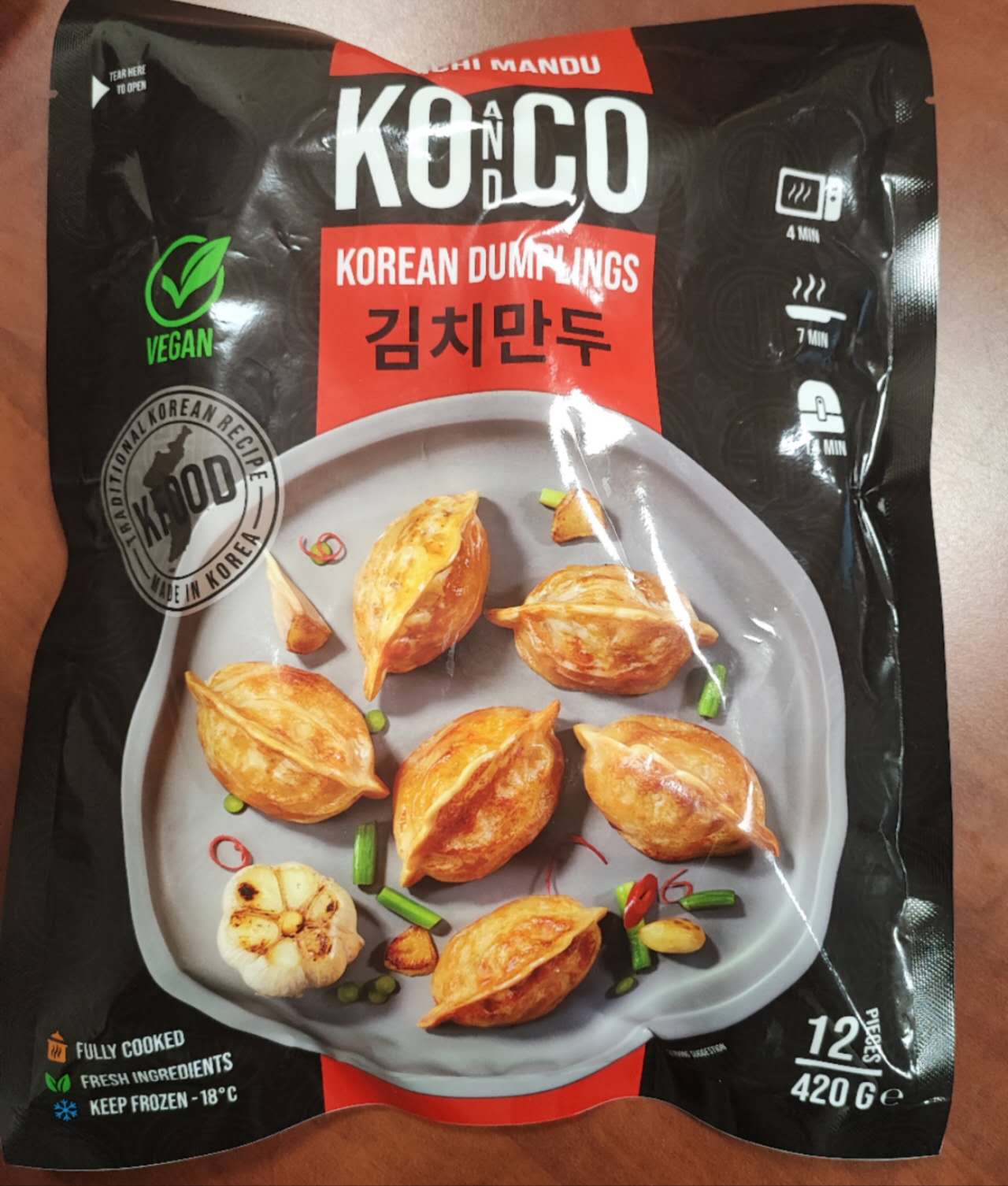 RAVIOLI KIMCHI VEGAN 420GX18PZ 韩国泡菜饺子